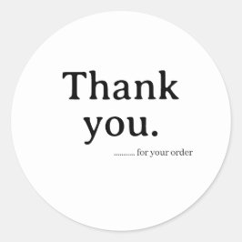 Minimalist Business Thank You Sticker