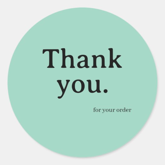 Minimalist Business Thank You Sticker (Voorkant)