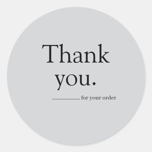 Minimalist Business Thank You Sticker (Voorkant)