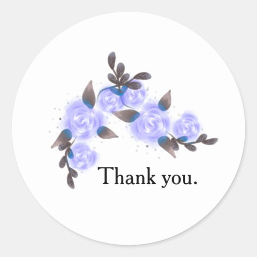 Minimalist Business Thank You Sticker (Voorkant)