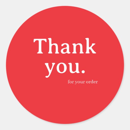 Minimalist Business Thank You Sticker (Voorkant)