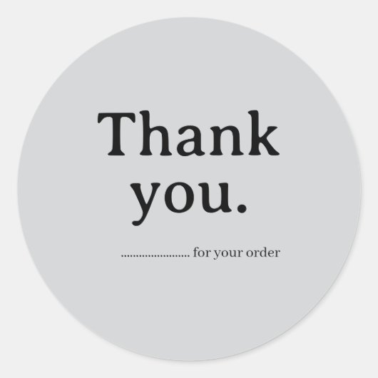 Minimalist Business Thank You Sticker (Voorkant)