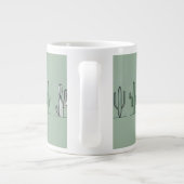 Minimalist Cactus Line Art Mug Extra Grote Beker (Achterkant)