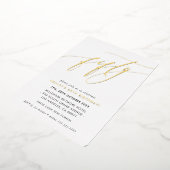 MINIMALIST Calligrafietechiek 50ste verjaardagsgou Folie Uitnodiging (Gedraaid)