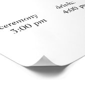 Minimalist Calligraphy Wedding Welcome Poster (Coin)