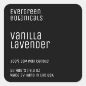 minimalist candle label black and white (Voorkant)