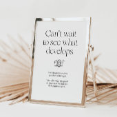 Minimalist Capture the Memories Table Sign Poster