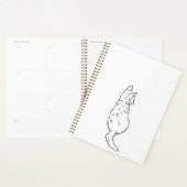 Minimalist Cat Back View Line Art Daily Planners (Devant avec enveloppe)