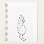 Minimalist Cat Back View Line Art Daily Planners (Devant)
