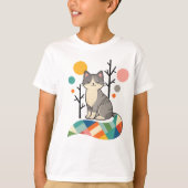 Minimalist Cat Design T-Shirt (Devant)