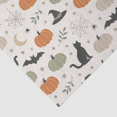 Minimalist Cat Pumpkin Halloween Tissuepapier (Detail)