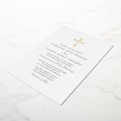 Minimalist Catholic Mass Wedding Folie Uitnodiging (Gedraaid)