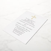 Minimalist Catholic Mass Wedding Folie Uitnodiging (Gedraaid)
