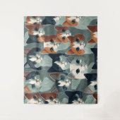 Minimalist Cats Collage Wallpaper Wandkleed (Voorkant)