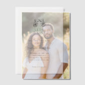 Minimalist Champagne Couple Shower Bridal Vellum Uitnodigingen (Offset (Koppel))