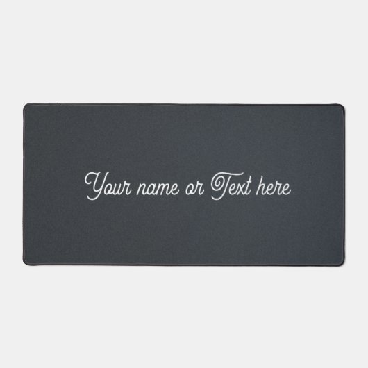 Minimalist Charcoal Grey Grainy Texture Bureaumat (Voorkant)