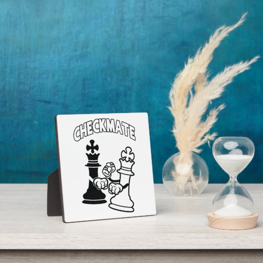 Minimalist Checkmate Chess Art Black and White Fotoplaat (Insitu)
