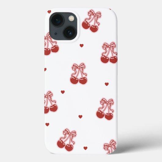 Minimalist Cherry Bow Phone Case iPhone/iPad case (Achterkant)