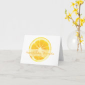 MINIMALIST CHIC FUN YELLOW LEMON FRUIT BIRTHDAY KAART (Gele Bloem)