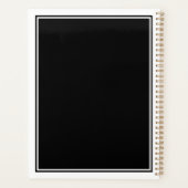 Minimalist Chic Two Boarder Monogram Name Black (Dos)