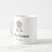 Minimalist Christmas Coffee Mug Custom Name (Devant gauche)