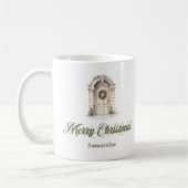 Minimalist Christmas Coffee Mug Custom Name (Gauche)