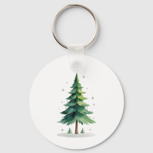 Minimalist Christmas Pine Tree Magnet – Holiday De Sleutelhanger (Voorkant)