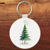 Minimalist Christmas Pine Tree Magnet – Holiday De Sleutelhanger (Voorkant)
