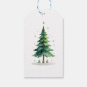 Minimalist Christmas Pine Tree Stickers – Holiday Cadeaulabel (Achterkant)