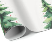 Minimalist Christmas Pine Tree Wrapping Paper – Ho Cadeaupapier (Rol Hoek)