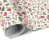 Minimalist Christmas Pine Tree Wrapping Paper – Ho Cadeaupapier (Rol Hoek)