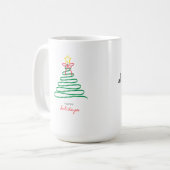 🎄 Minimalist Christmas Tree Holiday Mug (Devant gauche)