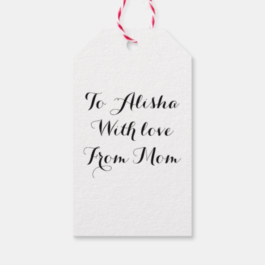 Minimalist Christmas Tree Lights Pattern Cadeaulabel (Achterkant)
