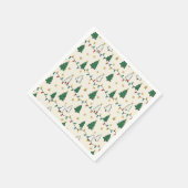 Minimalist Christmas Tree Lights Pattern Party Servet (Hoek)