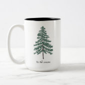 Minimalist Christmas Tree Mug – Customisable Text  (Gauche)
