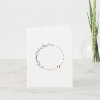 Minimalist Christmas Wreath Kaart
