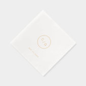  minimalist circle modern wedding monogram folie servetten (Rechts)