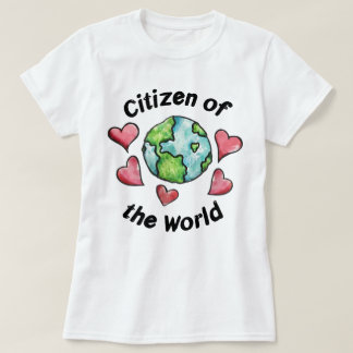 Minimalist Citizen of the World Global Traveler T-shirt