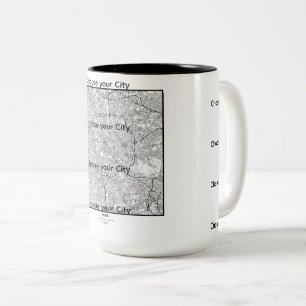 Minimalist City Map Mug EUROPE