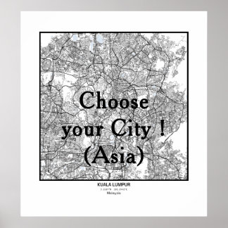 Minimalist City Maps Poster Line Art ASIA
