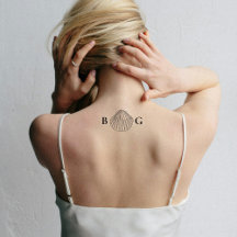 Minimalist Clam Seashell Monogram Wedding Favor