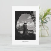 Minimalist Classic Formal Wedding Photo Bedankkaart (Staand voorkant)