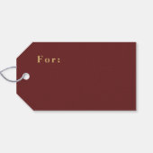 Minimalist Classic Merry Christmas Red Cadeaulabel (Achterkant Horizontaal)