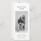 Minimalist Classic Studio Photo Wedding Bookmark Save The Date (Voorkant)