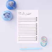 Minimalist Clean White Daily To Do List Planner Flyer (Enkel)