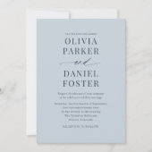 Minimalist Coastal Blue Wedding Invitation (Devant)