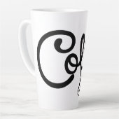 Minimalist Coffee Art Mug - Modern Kitchen Decor  (Angle gauche)