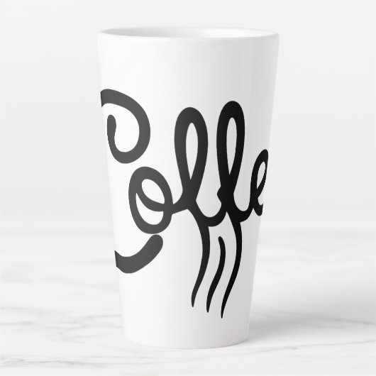 Minimalist Coffee Art Mug - Modern Kitchen Decor  (Devant)