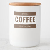 Minimalist COFFEE Label for Containers Voedselcontainer Etiket (Voorkant)