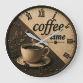 Minimalist Coffee Time Grote Klok (Voorkant)